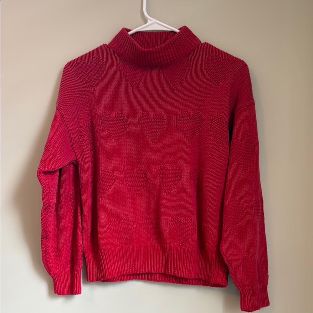 Vintage Valentine’s Day heart sweater